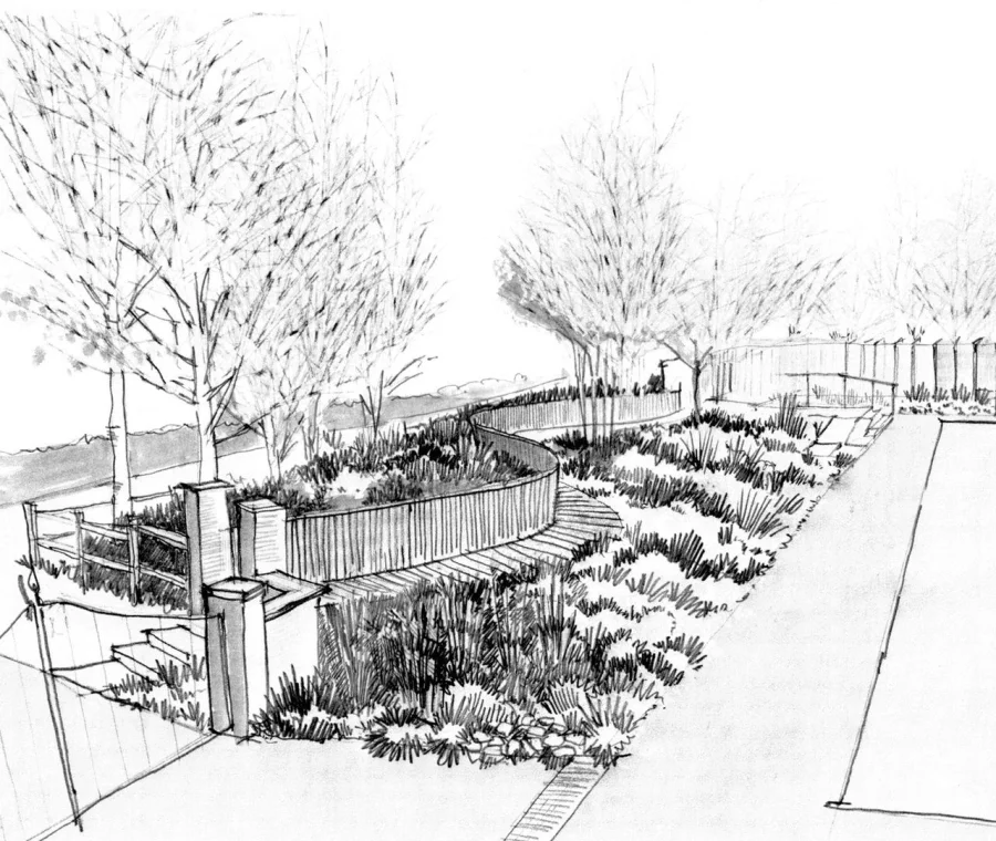 Lakaran konsep taman 2
